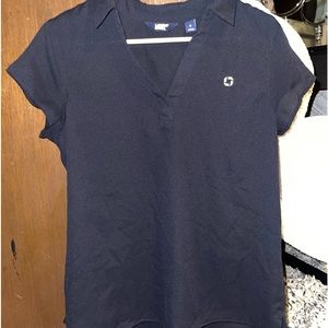 Chase Bank Lands End V Neck Blouse